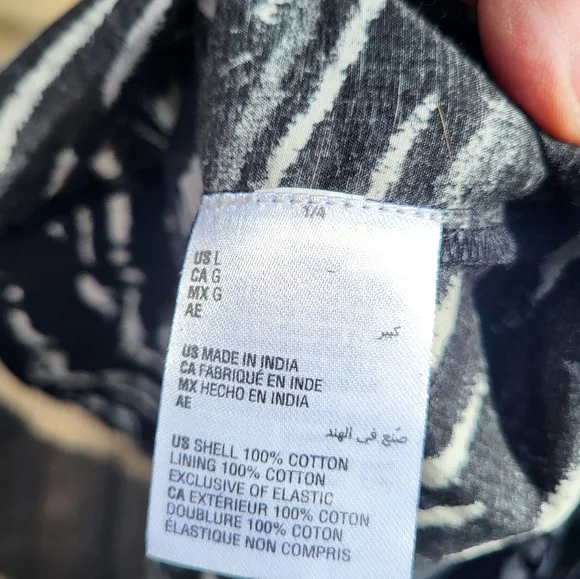 INC Maxi Dress black and white size large - Picture 2 of 2